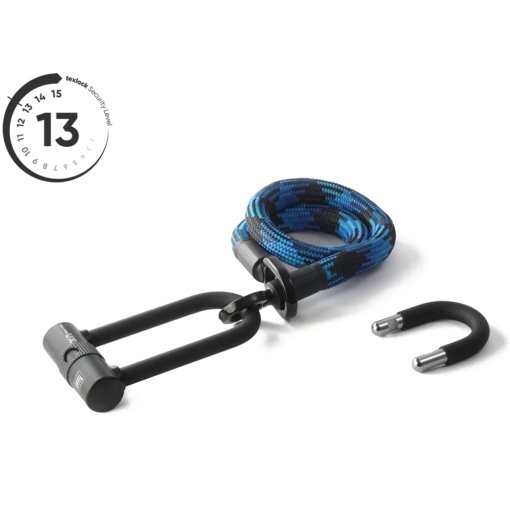 Produktbild von tex–lock eyelet inkl. U/X-lock Bügelschloss - 100cm - morpho blue