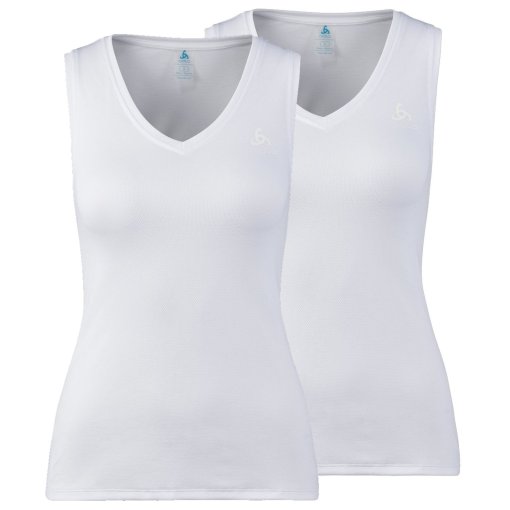 Produktbild von Odlo Active Everyday V-Neck Ärmelloses Unterhemd Damen - Doppelpack - weiß