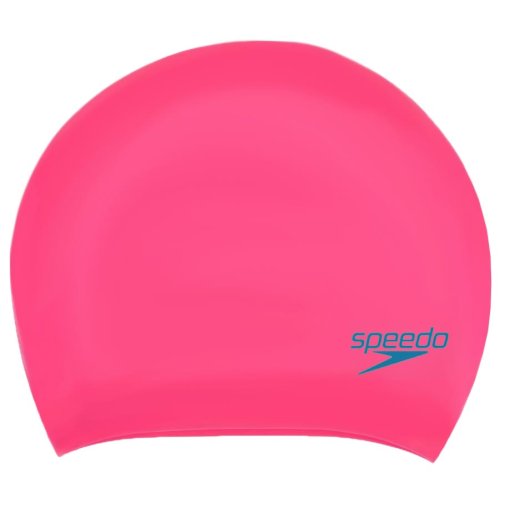 Produktbild von Speedo Junior Long Hair Badekappe - begonia pink/lapis blue