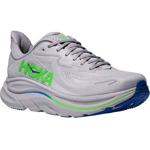 Productfoto van Hoka Clifton 10 Hardloopschoenen Heren - ash grey / neon green