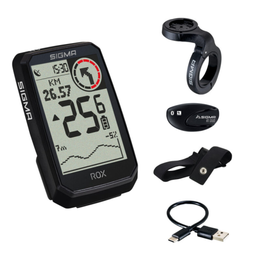Produktbild von SIGMA ROX 4.0 Endurance GPS Fahrradcomputer - HR Set - schwarz