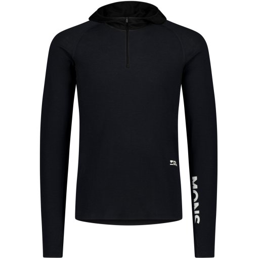 Photo produit de Mons Royale Temple Merino T-shirt à capuche et manches longues pour hommes - black