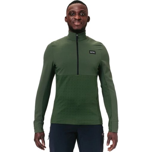 Immagine prodotto da GOREWEAR Maglia Maniche Lunghe Uomo - TrailKPR Hybrid 1/2-Zip - utility green BH00