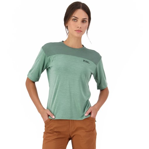 Immagine prodotto da Mons Royale Maglia Ciclismo a Maniche Corte Donna - Diversion Merino - thyme / cypress