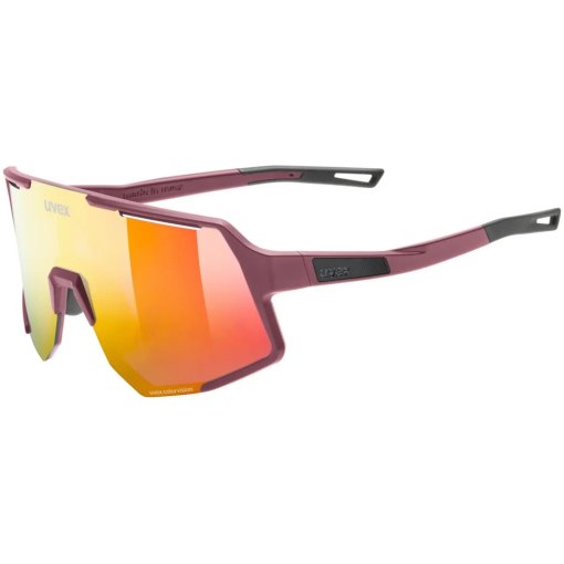 Produktbild von Uvex sequenze CV Fahrrad-Brille - burgundy matt/mirror racy red colorvision