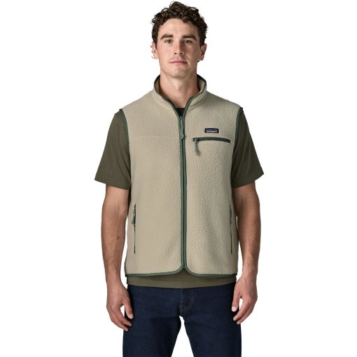Photo produit de Patagonia Retro Pile Veste polaire sans manches pour hommes - Pelican w/Canopy Green