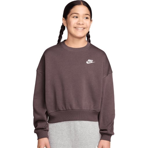 Picture of Nike Sportswear Club Fleece Round Neck Sweatshirt Kids - tattoo/tattoo/white FZ9244-502