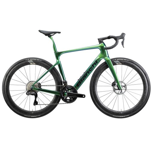 Photo produit de Bianchi INFINITO PRO - Ultegra Di2 - Vélo de route carbone - 2026 - celeste greenish yellow