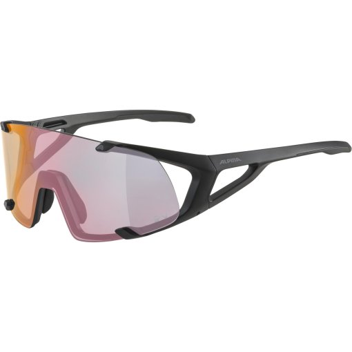 Foto de Alpina Hawkeye S QV Gafas - black matt/Quattroflex Varioflex rainbow mirror