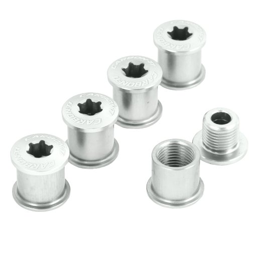 Produktbild von Carbon-Ti X-Fix BCD 107 2X Kettenblattschrauben Set - silber