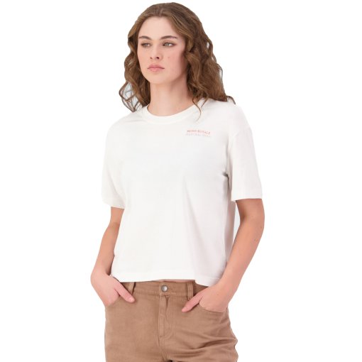 Slika izdelka Mons Royale Yonder Merino Organic Cotton Ženska majica - vintage white 1370