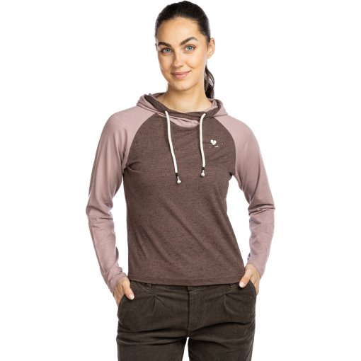 Picture of Chillaz Wolkenstein Heartbeat To Climb Hooded Shirt Women - mauve