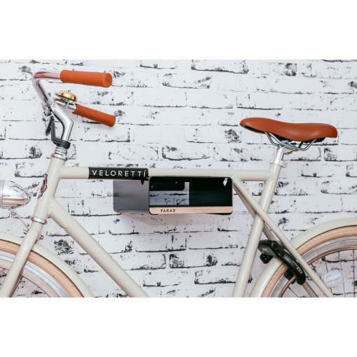 Parax S-Rack Bicycle Wall Mount - Black - Walnut | BIKE24