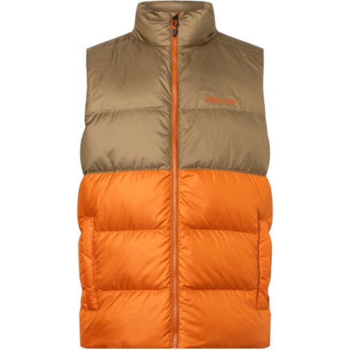Immagine prodotto da Marmot Guides Giubbotto smanicato in piuma per uomini - rustic khaki/dark spice