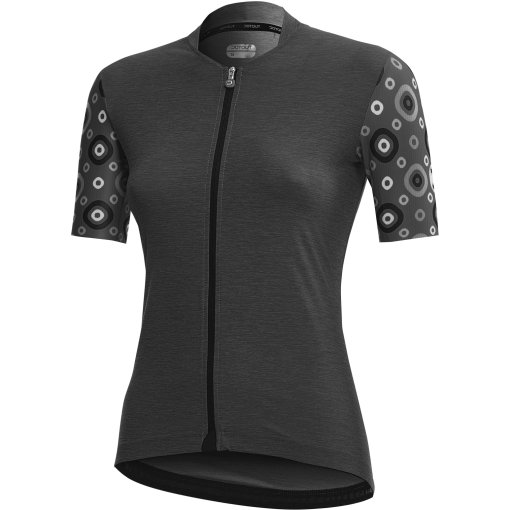 Produktbild von Dotout Check Kurzarmtrikot Damen - melange dark grey