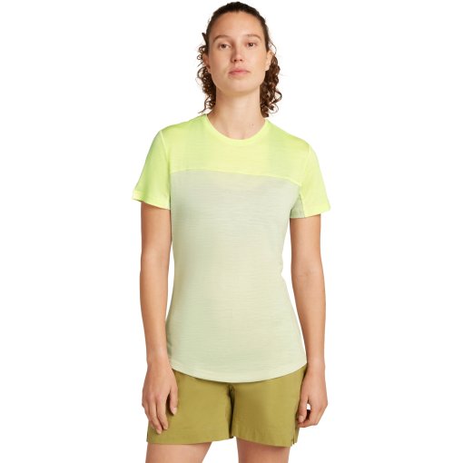 Immagine prodotto da Icebreaker Maglietta Donna - Merino 125 Cool-Lite™ Sphere III Colour Block - Ashen/Citrine