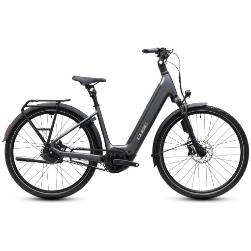 Picture of CUBE SUPREME HYBRID Deluxe SLT 600 - Easy Entry - Electric Bike - 2027 - slabgrey / chrome