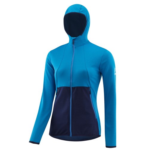 Foto de Löffler Chaqueta con Capucha Mujer - Transtex® Waffle - capri/azul oscuro 449