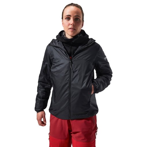 Foto de Berghaus Chaqueta Térmica con Capucha Mujer - MTN Arete LB - Jet Black/Grey Pinstripe