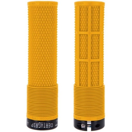 Foto de DMR Brendog Deathgrip Flangeless Puños de bicicleta - Gruesos - Suaves - gul yellow