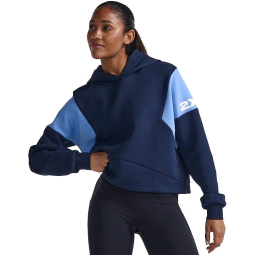 Immagine prodotto da 2XU Felpa con Cappuccio Donna - Form Spliced Crop - midnight/hydrangea