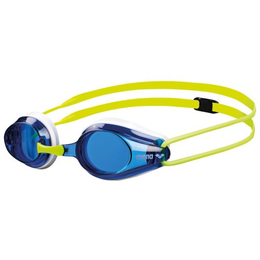 Foto de arena Gafas Natación Niño - Tracks JR - Azul/Blanco/Fluo Yellow