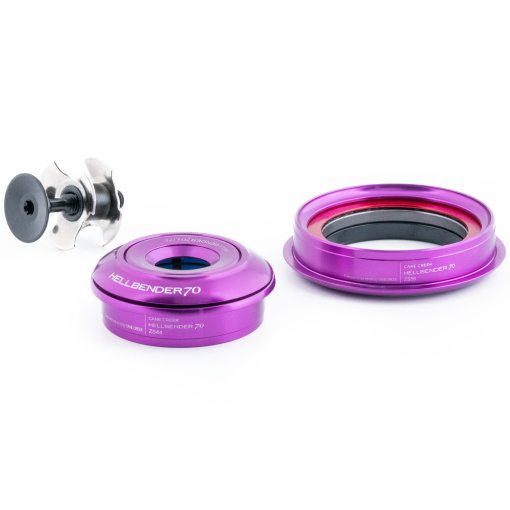 Produktbild von Cane Creek Hellbender 70 Lite Steuersatz - Tapered | ZS44/28.6 | ZS56/40 - lila