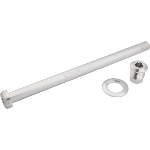 Picture of Burgtec Thru Axle - Rear | 12x148mm Boost | M12x1 | 186mm | for Orbea - rhodium silver