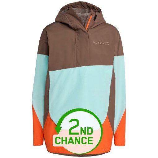 Produktbild von adidas TERREX Xploric 2.5L Climaproof Anorak Damen - earth strata/semi flash aqua/semi impact orange JL9813 - B-Ware