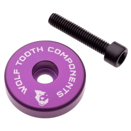 Produktbild von Wolf Tooth Ultralight Ahead Kappe mit integriertem 5mm Spacer - ultraviolet purple