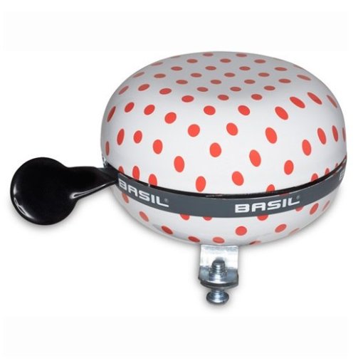 Foto de Basil Timbre Bicicleta - Polkadot Big Bell - white/red dots