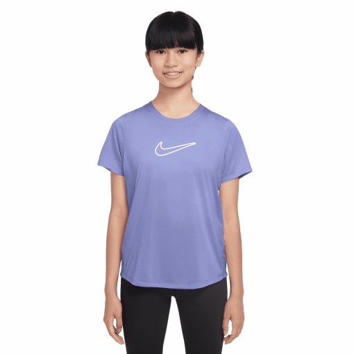 Produktbild von Nike One Fitted Dri-FIT-Kurzarmshirt Kinder - light thistle/white FZ5600-569