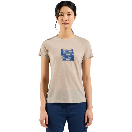 Foto de Odlo Camiseta Mujer - Ascent Performance Wool 130 Sunset - silver cloud melange