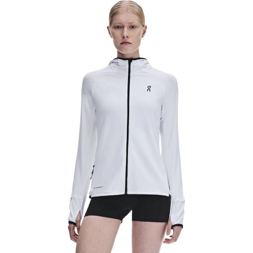Foto de On Climate Zip Fleece Chaqueta con capucha para mujer - Blanco