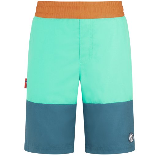 Photo produit de Trollkids Short Enfant - Kroksand - Aquamarine Green/Midnight Forest/Caramel