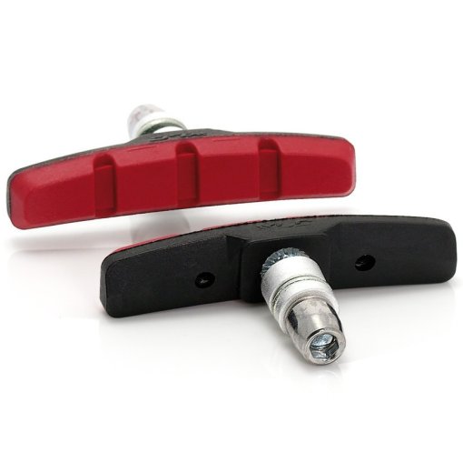 Produktbild von XLC BS-V01 V-Brake Bremsschuhe (4 Stk.) - schwarz/rot