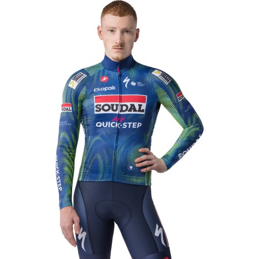Produktbild von Castelli Mid Weight 2 Langarmtrikot Team Soudal Quick-Step Herren - blue/electric lime 051