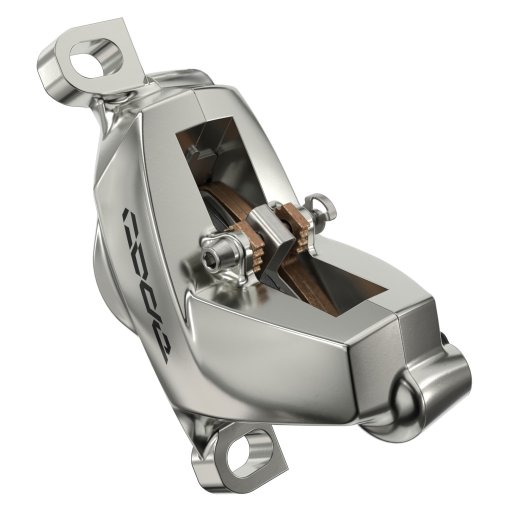 Photo produit de SRAM Étrier de Frein à Disque - Code Stealth - Ultimate | 4 Pistons | C1 - Clear