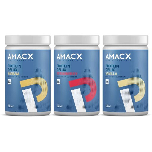 Immagine prodotto da Amacx Bevanda Proteica in Polvere - Protein Delux - 1000g