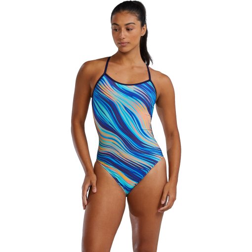 Foto de TYR Traje de Baño Mujer - Riptidal Durafast Elite® Trinityfit - teal/orange