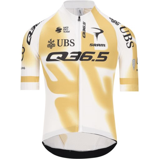Foto de Q36.5 Gregarius Pro Team Off-Road Maillot de manga corta para hombres - gold-white