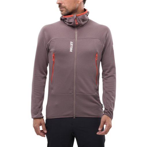 Photo produit de Millet Fusion Grid Veste polaire à capuche pour hommes - Pepper