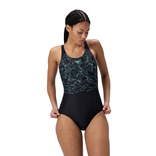 Produktbild von Speedo HyperBoom Placement Muscleback Badeanzug Damen - alfalfa green