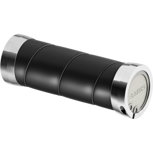 Brooks Slender Leather Grips 130/130 mm - black | BIKE24