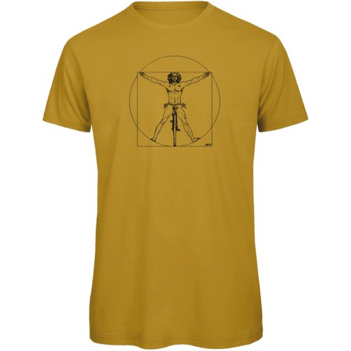 Produktbild von RTTshirts DaVinci Fahrrad T-Shirt Herren - ocker