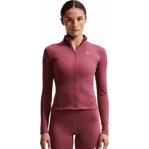 Produktbild von Nike One Dri-FIT Fitted Jacke Damen - pink smoke/white IM7046-654