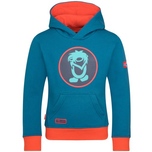 Productfoto van Trollkids Troll Hoodie Kinderen - Summernight Blue/Red Clay