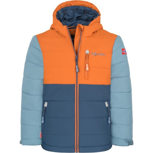 Foto de Trollkids Chaqueta Esquí Niño - Hemsedal XT - Cinnamon/Mystic Blue/Steel Blue