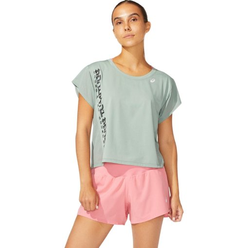 Foto de asics Camiseta de Manga Corta Mujer - SMSB Run - slate grey/graphite grey