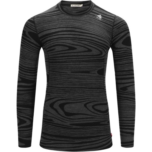 Produktbild von Aclima Warmwool Crewneck Langarmshirt Herren - black motion